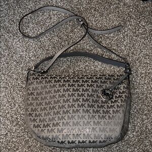 Michael Kors Gray Logo Crossbody Bag